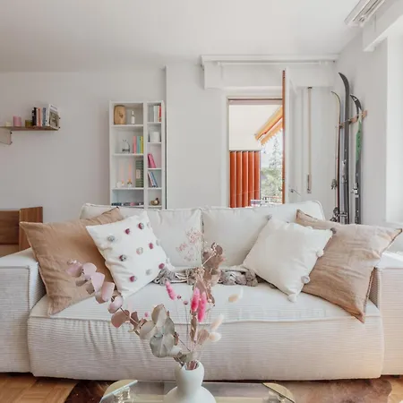 Cozy, Calme, Ski-in Et Ski-out Lägenhet Crans-Montana